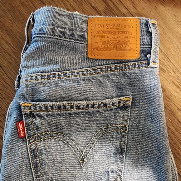 Levi's Ankle Column Skirt NWOT Blue Size 25 - Picture 14 of 15